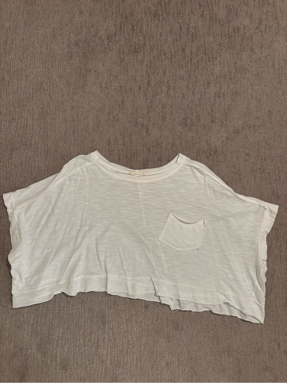 Boxy Cropped White Tee